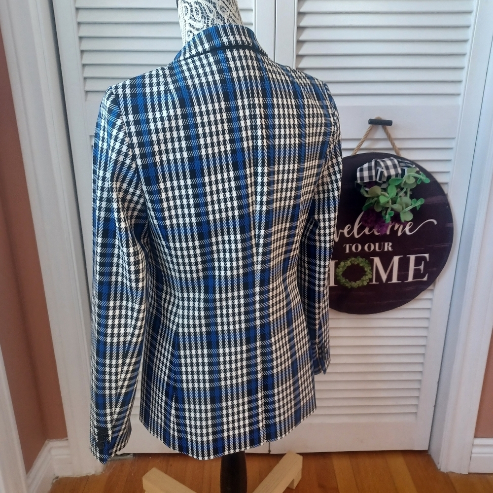 Banana Republic Long & Lean Plaid  Women's Blazer Size 6 Business Corporate - Picture 4 of 14